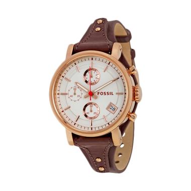 Jual Fossil Original Boyfriend Chronograph Raisin Leather