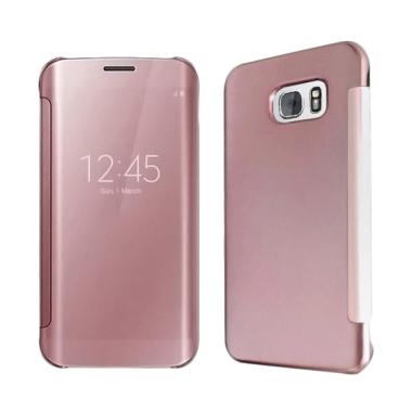 jual mirror s view transparan flip cover casing for samsung galaxy s7 edge pink jual mirror s view transparan flip cover casing for samsung galaxy s7 edge pink