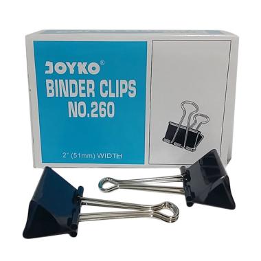 Jual Joyko 260 Binder Clip - Black Metallic [12 Pcs