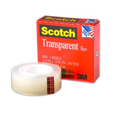Jual 3M 600 Magic Scotch Tape Isolasi [1/2 Inch x 36Y 