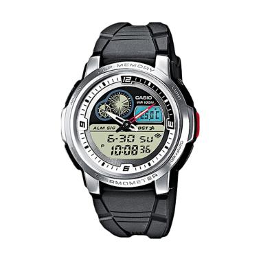 Jual CASIO Jam Tangan Pria AQF-102W-7BVDF - Black Silver 