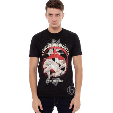 Hanzo Fight Gear Kyokushin Fighter Premium Kaos Bela Diri [KB577] XL hitam