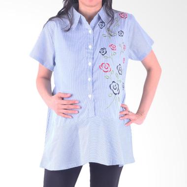 Jual HMILL B1563 Dress Ibu Hamil - Biru Online - Harga