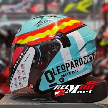 KYT NFJ JAUME MASIA LEOPARD SPAIN NF-J NF J Helm Half Face XL BIRU