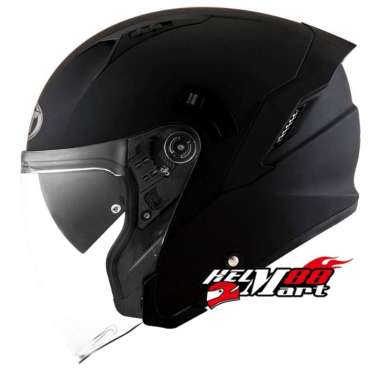 KYT NFJ Solid HITAM DOP Helm Half Face KYT NF-J NF J M