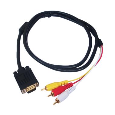 jual doctor kabel vga to 3 rgb hitam 1 5 m jual doctor kabel vga to 3 rgb hitam 1 5 m