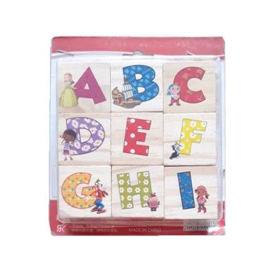 MOMO Puzzle Kayu Balok Angka & Huruf Mainan Balok