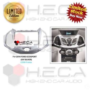 Frame Double din Audio Head Unit Tape Mobil FORD ECOSPORT ECO SPORT sulver