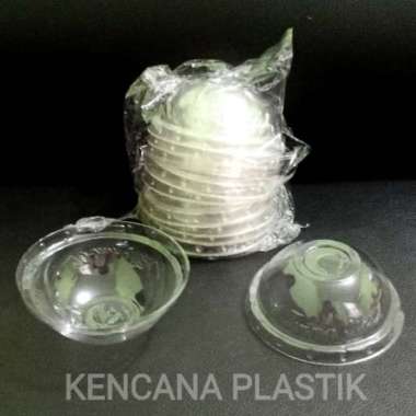 DOME LID / TUTUP GELAS CUP PLASTIK CEMBUNG POLOS @50PCS Bening