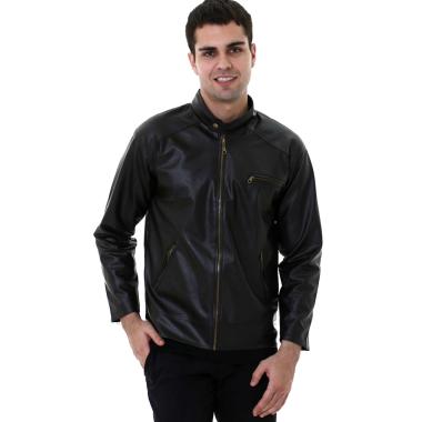 Jual Elfs Shop Vienna Jaket Kulit Pria - Hitam Murah