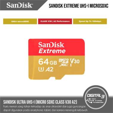 Jual Sandisk Extreme Micro Sd 64 Gb 160 Mb S Original Murah - Harga