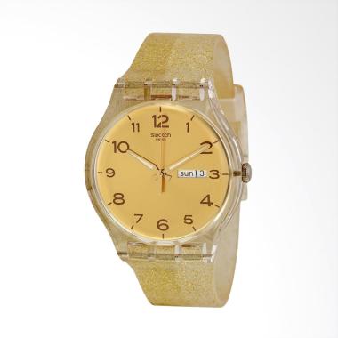 Jual Swatch Suok704 Golden Sparkle Bahan Tali Silikon Jam