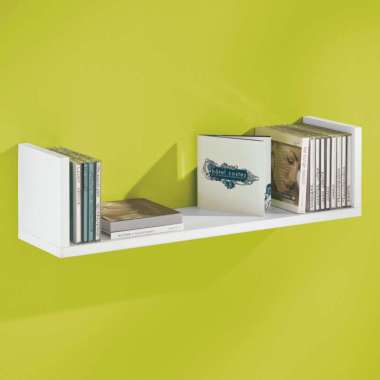 TwinsJ. 2pcs Rak Buku 60 cm. Rak Gantung Model U. Rak Kayu. HPL
