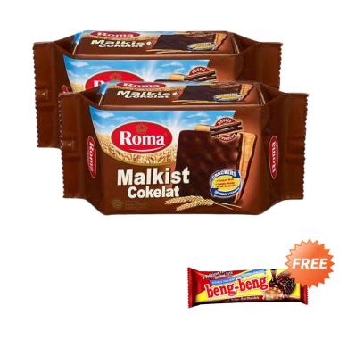 Jual ROMA Paket Duo Malkist Coklat [120 g] + Free Beng