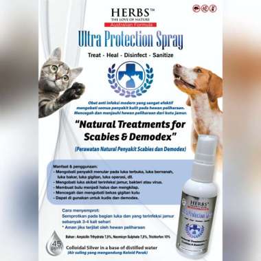 Herbs Ultra Protection Scabies & Demodex Spray 60ml Kucing & Anjing