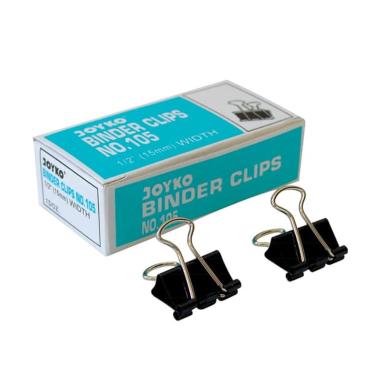 Jual Joyko 200 Binder Clip Penjepit Kertas - Black [1 Box