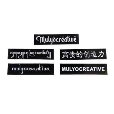 Mulyocreative Papan Nama Dada Grafir Murah Name Tag Akrilik – Lapis Fiber - Magnet / 5 Pcs
