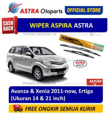 Wiper Blade ASPIRA : Avanza 2011-2015, Suzuki Ertiga, Daihatsu Xenia (Ukuran 14 & 21 inch) (12-WBBC1