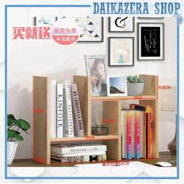 Rak Meja Buku Bookshelf Cokelat