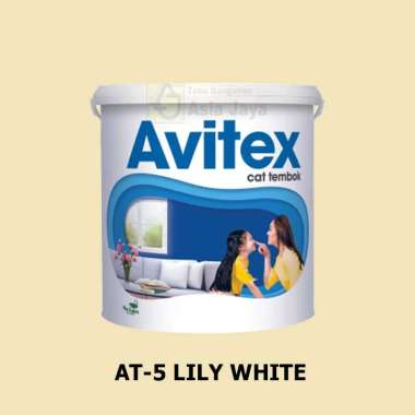 Cat Tembok Interior Avitex 5 kg (Base - Tinting) AT-5 Lily White