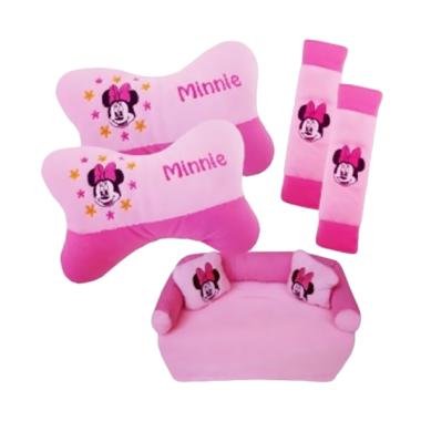 Bantal Mobil HL Fiesta 3in1 Kartun Minnie Aksesoris Interior Mobil - Pink