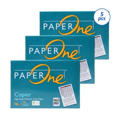 Jual Paper One Kertas HVS A4 [70 gsm/5 rim] Online - Harga 