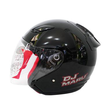 Jual KYT DJ Maru Helm Half Face  Solid Black Online  Harga u0026 Kualitas Terjamin  Blibli.com