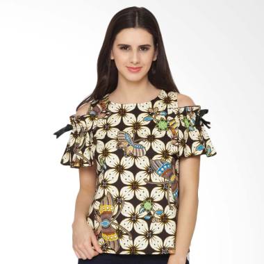 jual fbw sabrina ribbon sleeves batik blouse atasan wanita cokelat harga kualitas jual fbw sabrina ribbon sleeves batik blouse atasan wanita cokelat harga kualitas