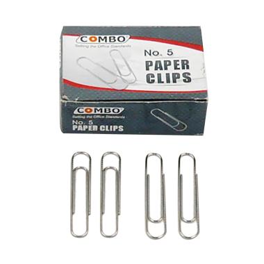 Penjepit Kertas / Paper Clip Besar / Klip Besar / Trigonal Paper No 5 Combo Silver