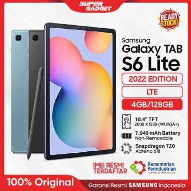 Jual Samsung Galaxy Tab S6 Lite 2022 Edition Original, Murah & Diskon