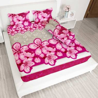 Jual Quincy Vallery B2 Motif  Polos Embossed Set Sprei  