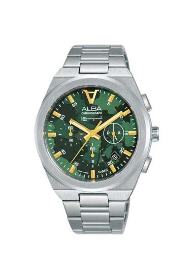 Promo Jam Tangan Pria Alba Original AT3G13 Strap Stainless Steel Silver