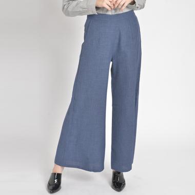 Jual Minimal Frayed Denim Pants Celana Wanita - Dark Blue