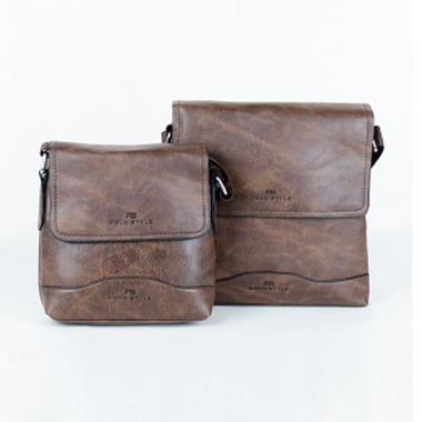 Jual Hunter Design Selempang Kulit Tas Pria - Dark Brown