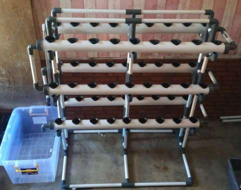 Jual Paket lengkap hidroponik Sistem Wick 4 Bak 36 Lubang ...