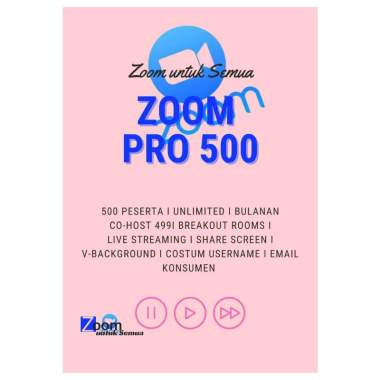 Jual Zoom Meeting Pro 500 Peserta 1 Tahun Terbaik Mei 2022 - Harga