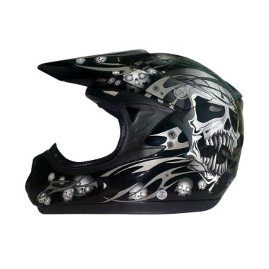 Jual Snail Helmet Motocross 306 Skull Black Kid Helm Motocross Online 