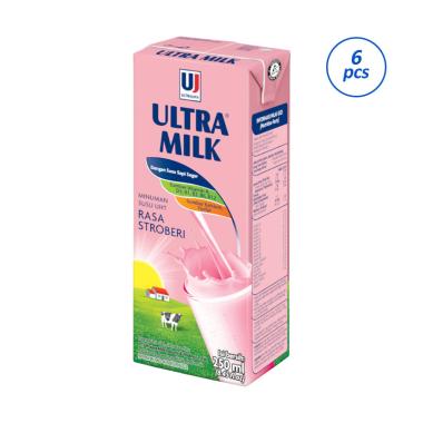 Jual Ultra Mimi Stroberi Susu UHT [125 mL/ 10 pcs] Online