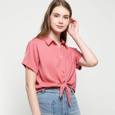 Baju Kemeja Pink Wanita - Kumpulan Model Kemeja
