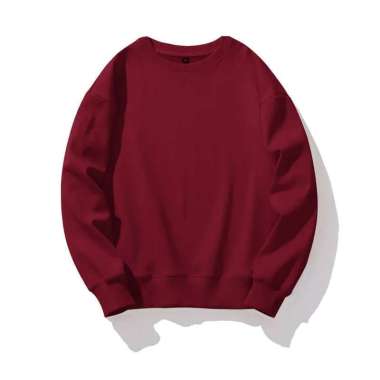 Baju Sweater Rajut Distro Polos Pria Lengan Panjang Marun Semua Ukuran