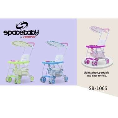 kursi bayi roda spacebaby 106s Pink