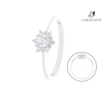 Larasatie - Perhiasan Cincin Emas Putih 18K - Iris 18