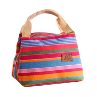 Jual Inini Motif Stripe Lunch Bag - Maroon Online - Harga 