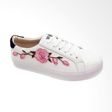 Jual CDE Rosetta Bordir Bunga Pink Sepatu Sneaker Wanita