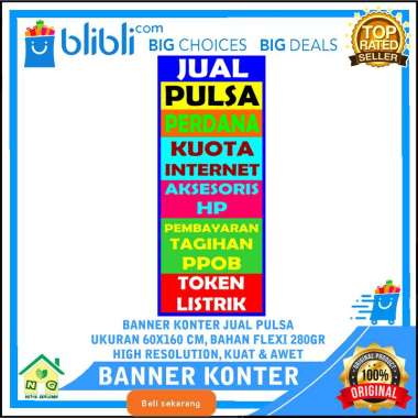 Jual Banner Konter September 2021 banyak pilihan â