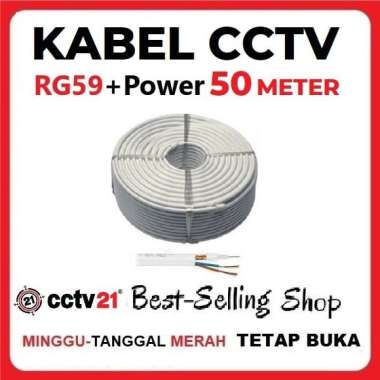 Promo Kabel SKMCABLE Coaxial RG6 With Power DC Tarikan Utk Gambar Bisa