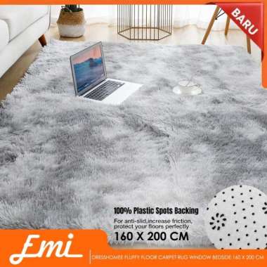 Dresshome Karpet Bulu Fluffy Floor Carpet Rug Window Bedside 160x195cm