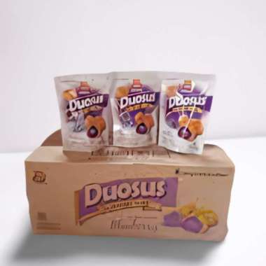 Snack duosus coklate dan blueberry dus ( 1 dus isi 30pcs) cemilan duo Sus enak dan murah Rasa Bluebe