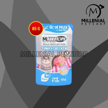 Markotops Makanan Kucing basah Pouch Sachet Cat Food Wet Food 85 Gram KittenTunachicken