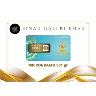 MICROGRAM 0,001 gram TERMURAH Emas Mini Emas Batangan Logam Mulia 24 Karat Bersertifikat Resmi Origi
